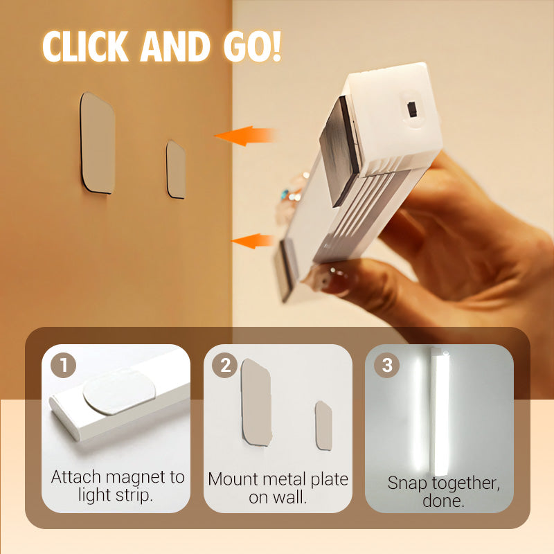 🎁Last Day Special Offer-50% OFF💡Punch-free Smart Sensor Magnetic Rechargeable LED Lights