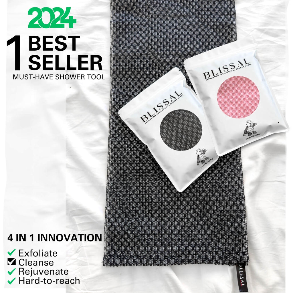 （📢60% off!! ⏰ ）Blissal Exfoliating Antibacterial Shower Towel