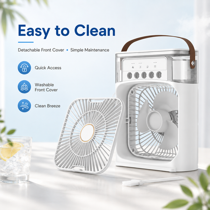 ❄️Portable Cooling Fan with Water Tank, Fragrance & Mosquito Defense