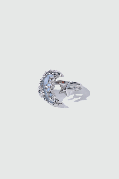 Mystic Blue Moon Resin Ring 🌙💙✨ – Celestial Jewelry