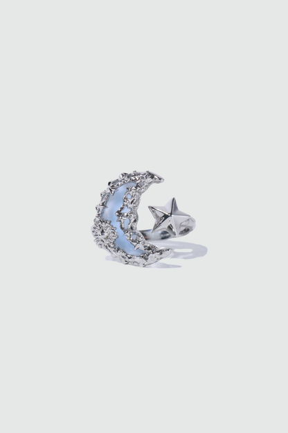 Mystic Blue Moon Resin Ring 🌙💙✨ – Celestial Jewelry