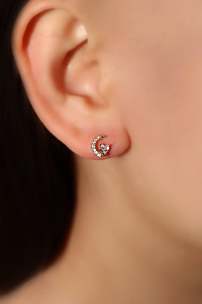 Saturn Pearl + Moon Earrings Bundle (6 Pieces) 🌌🌙💫 – Cosmic Style