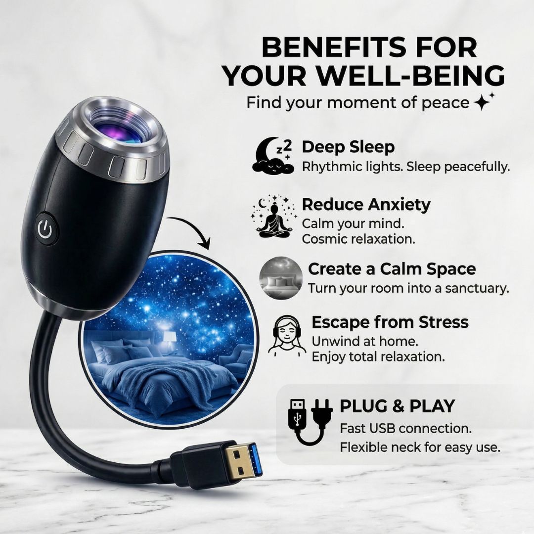 🌌 Galaxy Projector Night Light ✨ – Immersive Starry Sky Experience