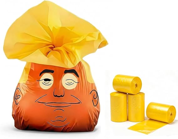 Dog Poop Bags Rolls, Funny "The Most Presidential Ever" Poop Bag, 60 Counts, Extra Thick, Leakproof, Unscented SHT Bag for Outdoor Puppy Walking and Travel