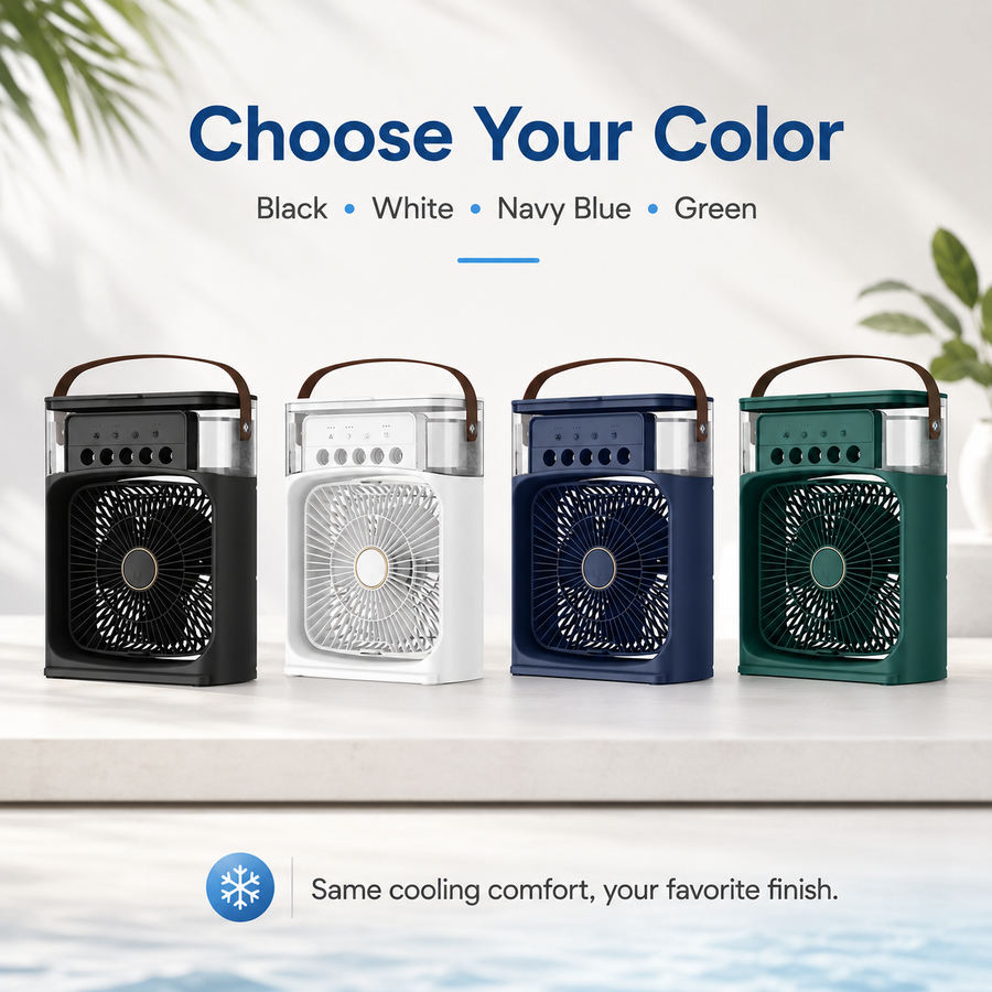 ❄️Portable Cooling Fan with Water Tank, Fragrance & Mosquito Defense