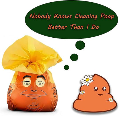 Dog Poop Bags Rolls, Funny "The Most Presidential Ever" Poop Bag, 60 Counts, Extra Thick, Leakproof, Unscented SHT Bag for Outdoor Puppy Walking and Travel