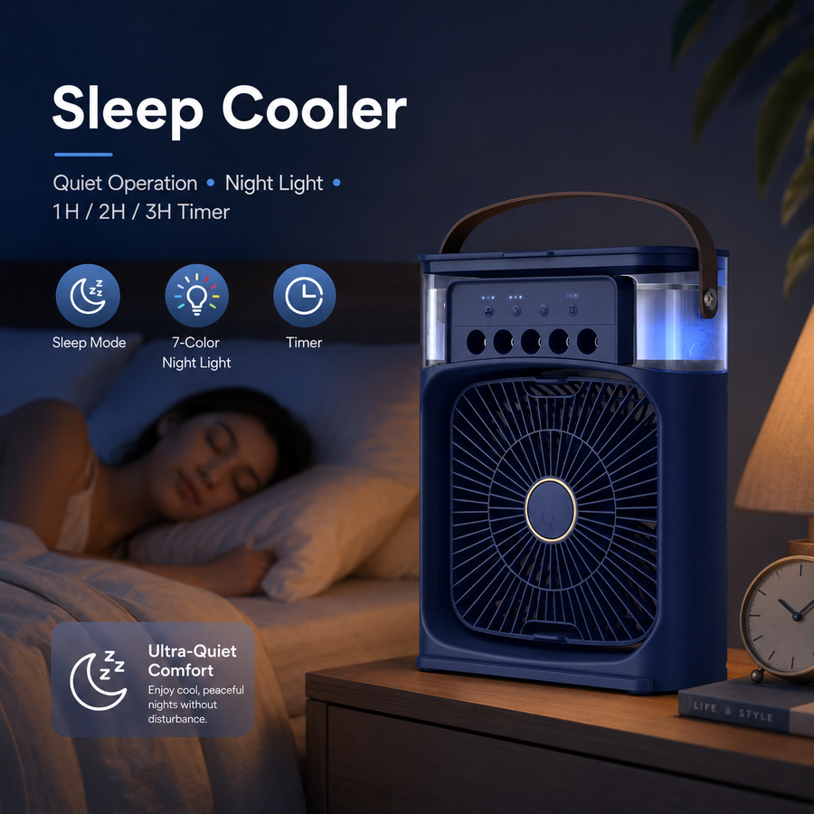 ❄️Portable Cooling Fan with Water Tank, Fragrance & Mosquito Defense