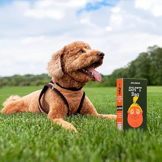 Dog Poop Bags Rolls, Funny "The Most Presidential Ever" Poop Bag, 60 Counts, Extra Thick, Leakproof, Unscented SHT Bag for Outdoor Puppy Walking and Travel