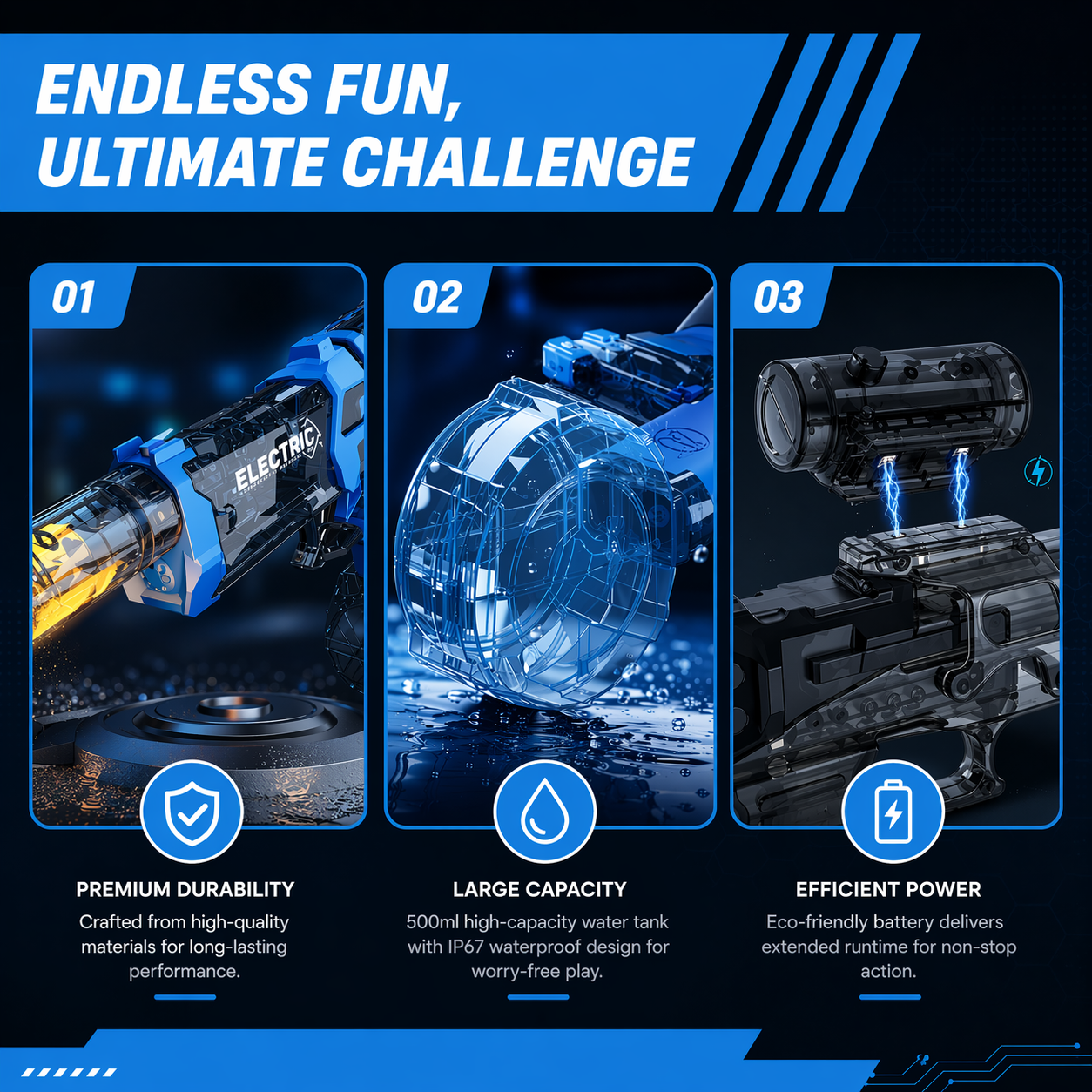 40% OFF for Kids' Day-HydraX High-Velocity Electric Water Blaster