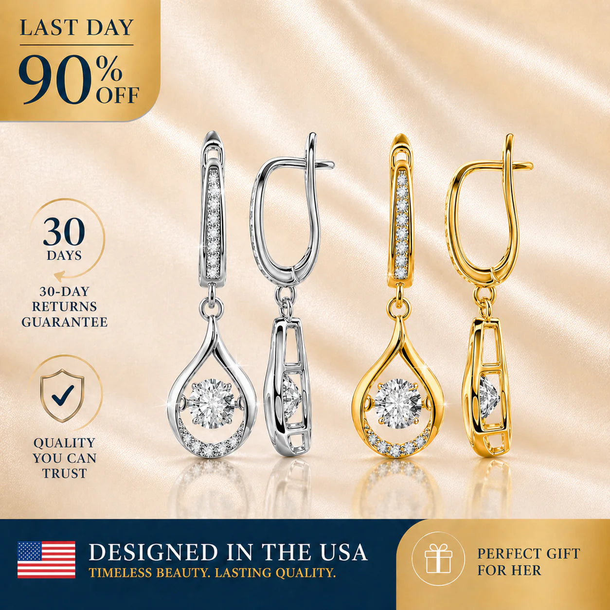🔥 LAST DAY 90% OFF:1-Carat "Dancing" Moissanite Earrings – The Pure S925 Comfort & Sparkle You Deserve💎