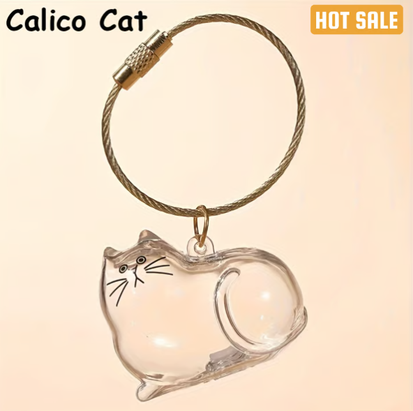 Pet Hair Memorial Capsule Keychain