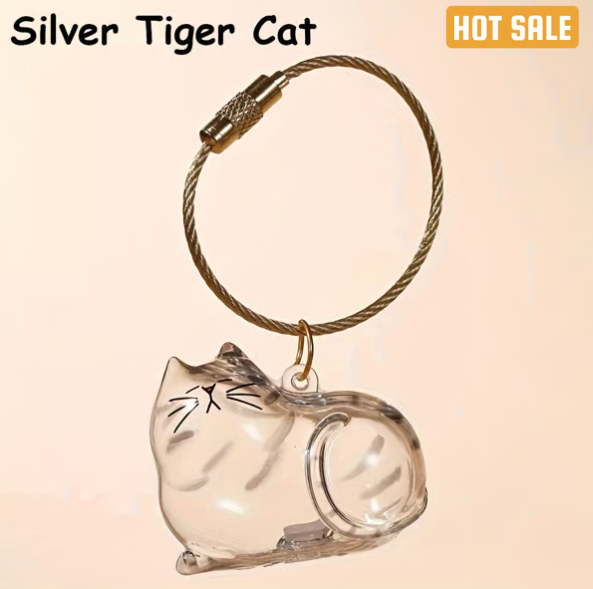 Pet Hair Memorial Capsule Keychain