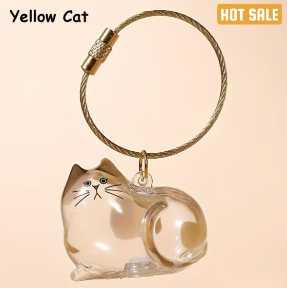 Pet Hair Memorial Capsule Keychain