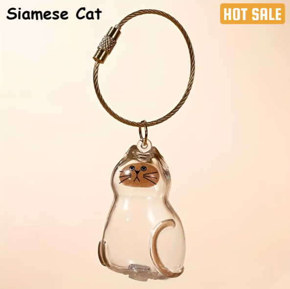 Pet Hair Memorial Capsule Keychain