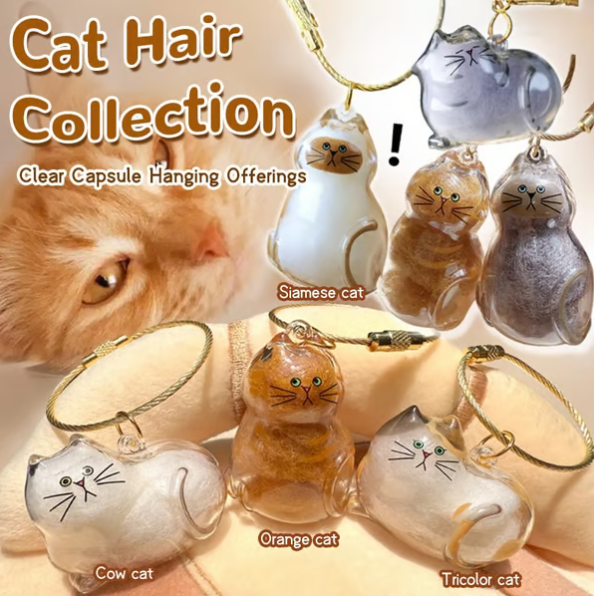 Pet Hair Memorial Capsule Keychain