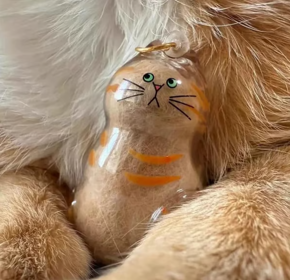 Pet Hair Memorial Capsule Keychain