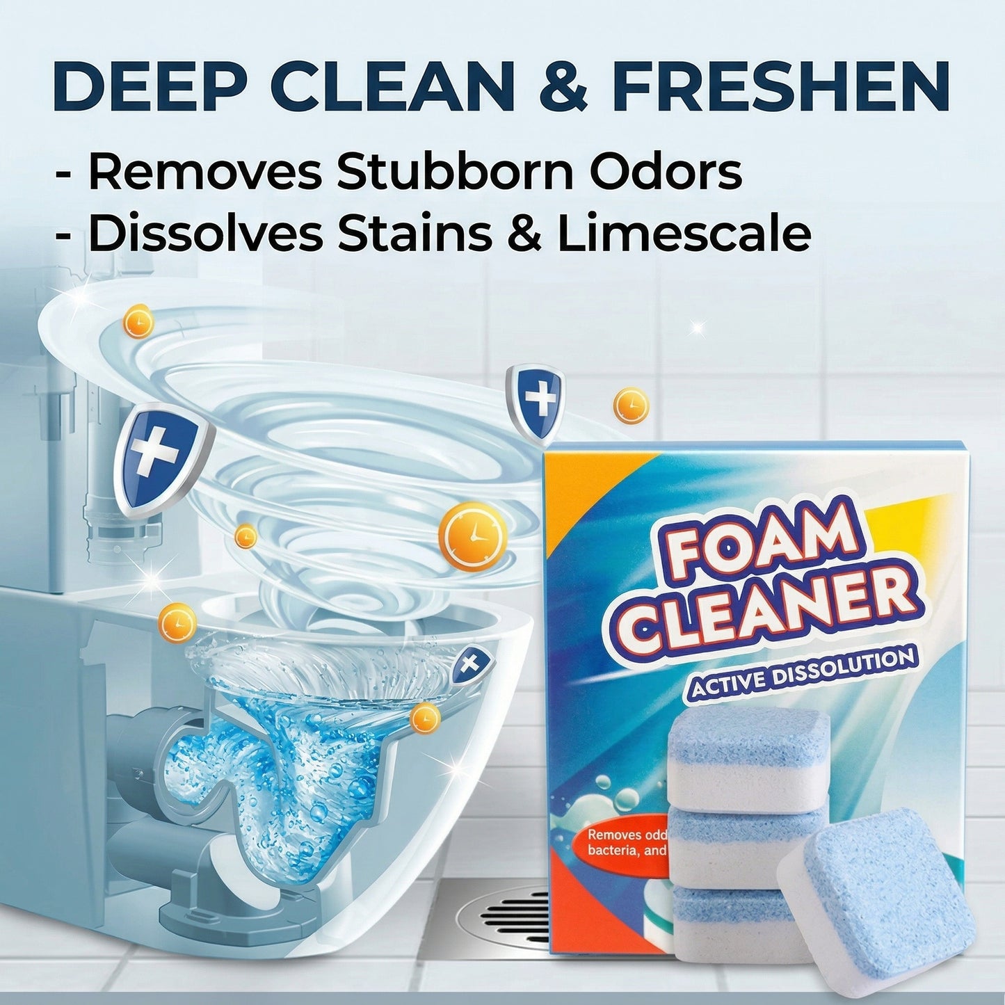 Magic Toilet Cleaning Fizzing Tablets – Effortless Clean for a Sparkling Toilet!