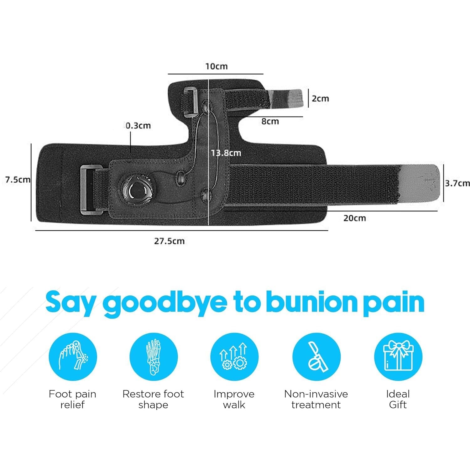 🦶 Support Better Toe Alignment  Adjustable bunion support for daily foot comfort.