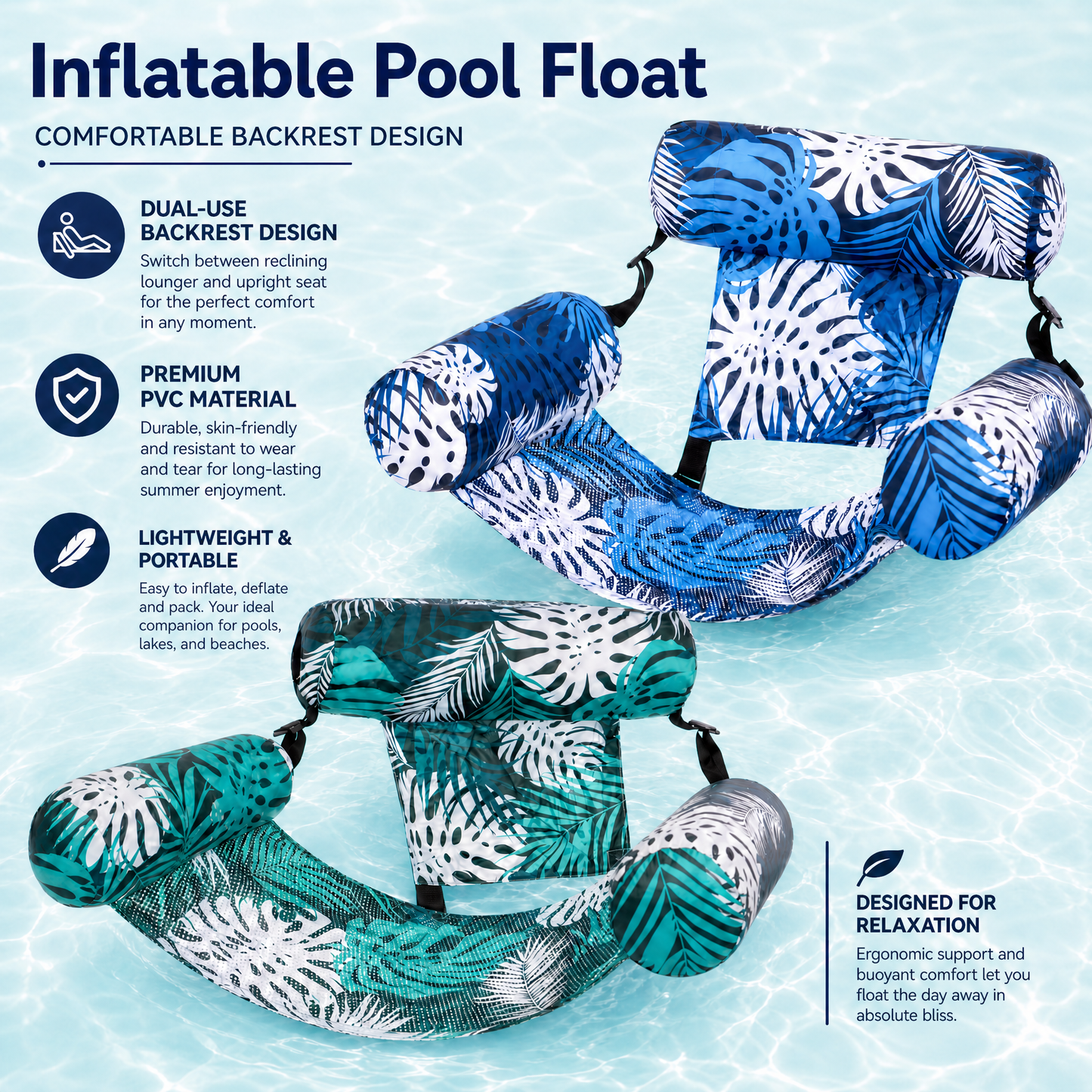 【 🔥Hot Sale 50% OFF】💺🌴 Inflatable Floating Chair – Your Ultimate Summer Essential 🌊