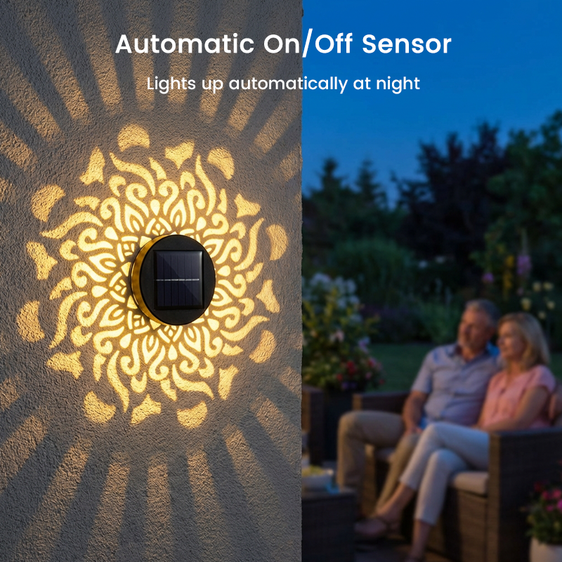 （📢60% off!! ⏰ ）Solar Powered Mandala Projector Light - Waterproof Outdoor Garden Decor