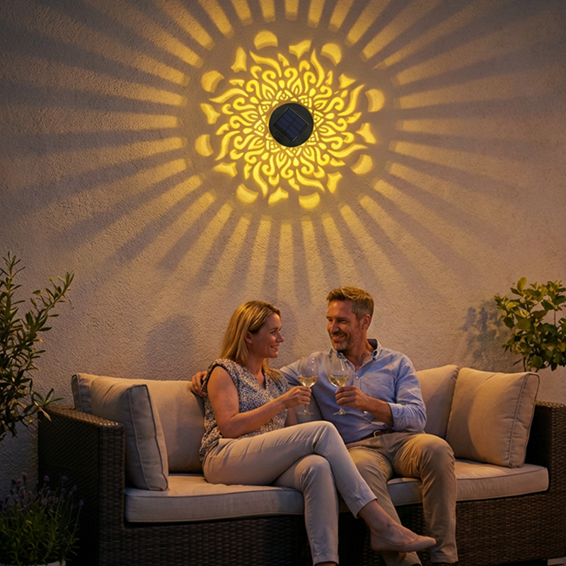 （📢60% off!! ⏰ ）Solar Powered Mandala Projector Light - Waterproof Outdoor Garden Decor