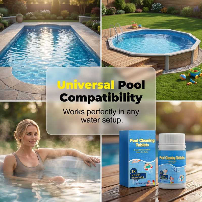 🏊‍♂️Pool Cleaning Tablets for Crystal Clear Water