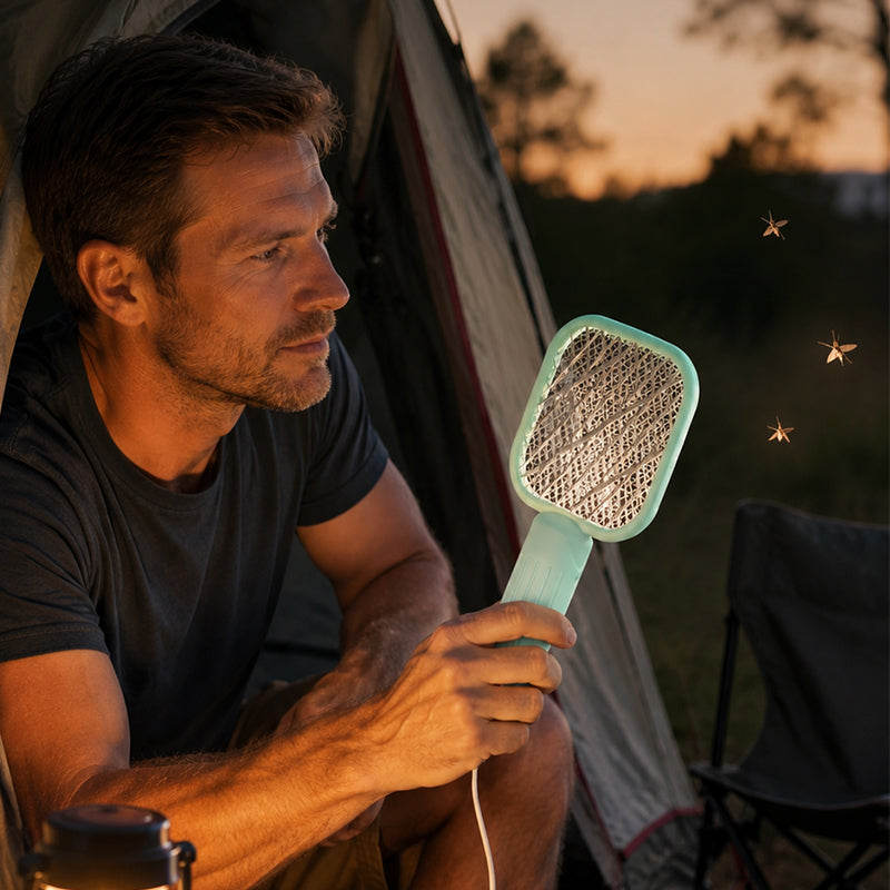 🦟🔋 USB Rechargeable Electric Mosquito Swatter ⚡