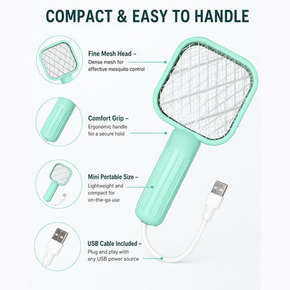 🦟🔋 USB Rechargeable Electric Mosquito Swatter ⚡