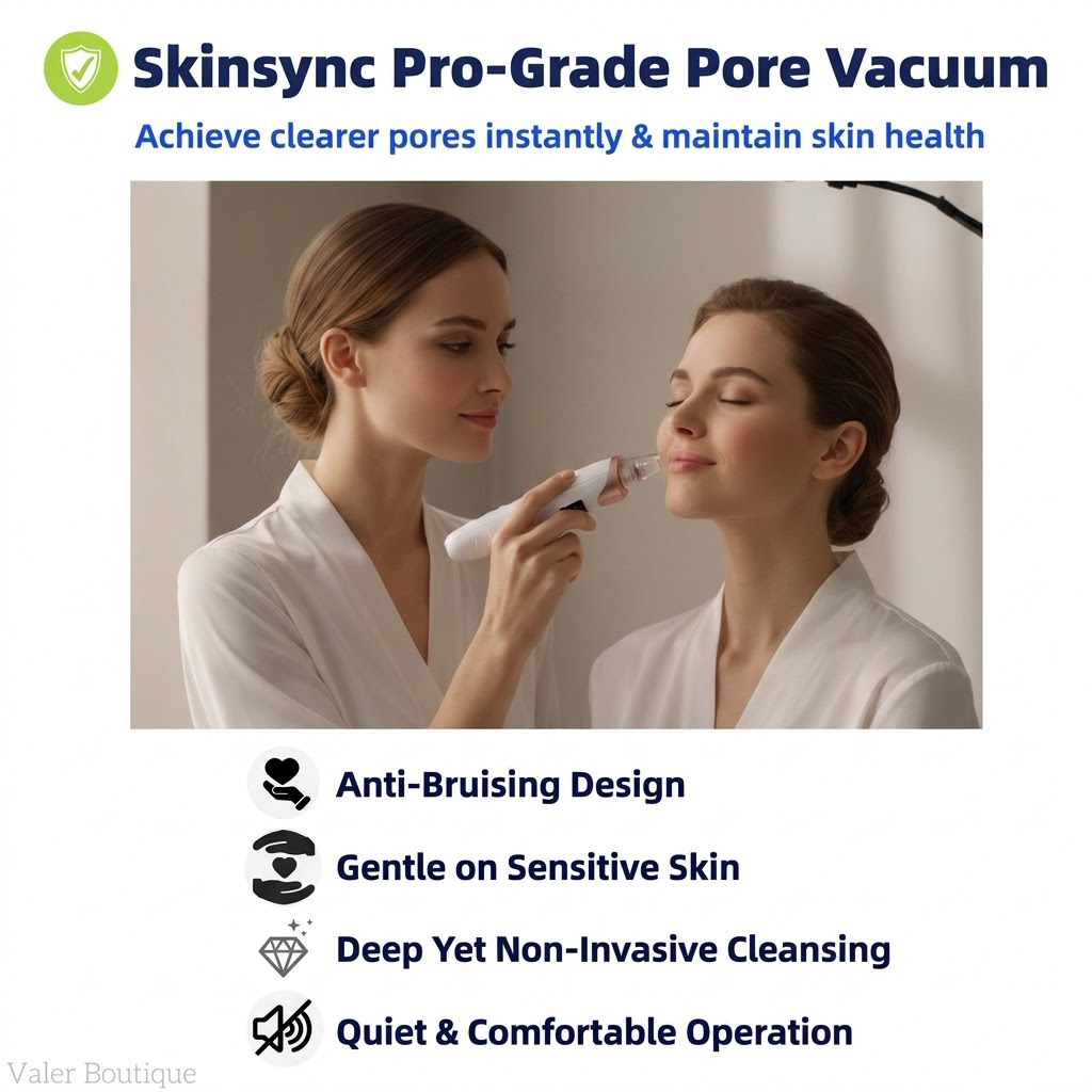Electric Pore Vacuum & Blackhead Remover – Rechargeable Spot Extractor Tool Set