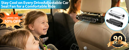 Stay Cool on Every Drive: Adjustable Car Seat Fan for a Comfortable Ride
