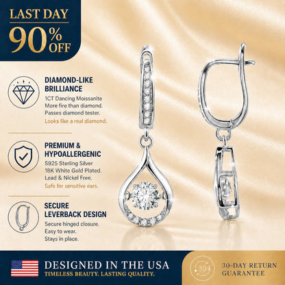 🔥 LAST DAY 90% OFF:1-Carat "Dancing" Moissanite Earrings – The Pure S925 Comfort & Sparkle You Deserve💎